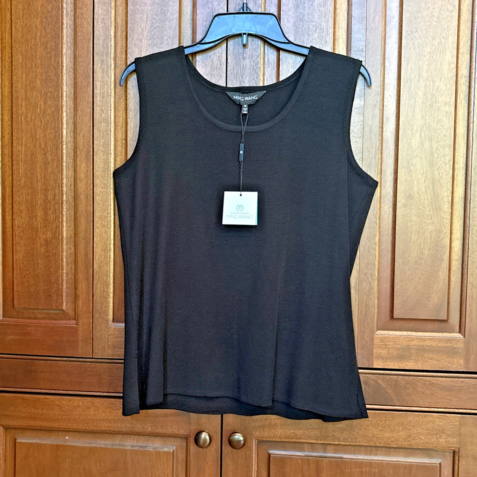 MING WANG Knit Sleeveless Tank Top Shirt Size Med NWT