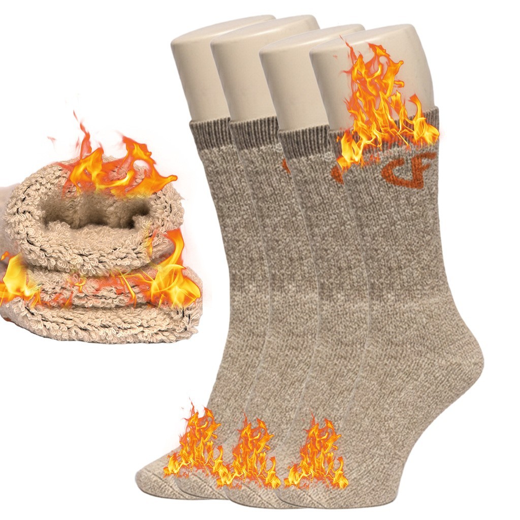 6-12 Pair Merino Lambs Wool Thermal Crew Socks Warm Heavy Duty Winter Boot 10-13