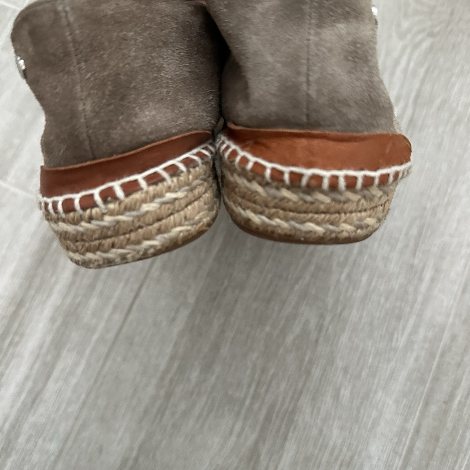 Rag & Bone Stucco Suede Leather Adria Espadrilles Shoes Womens US 8.5 EUR 39 M