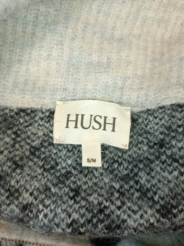 Hush Juno Jumper quarter zip Fabric wool Alpaca polyester size s/m 8 – 10 womans