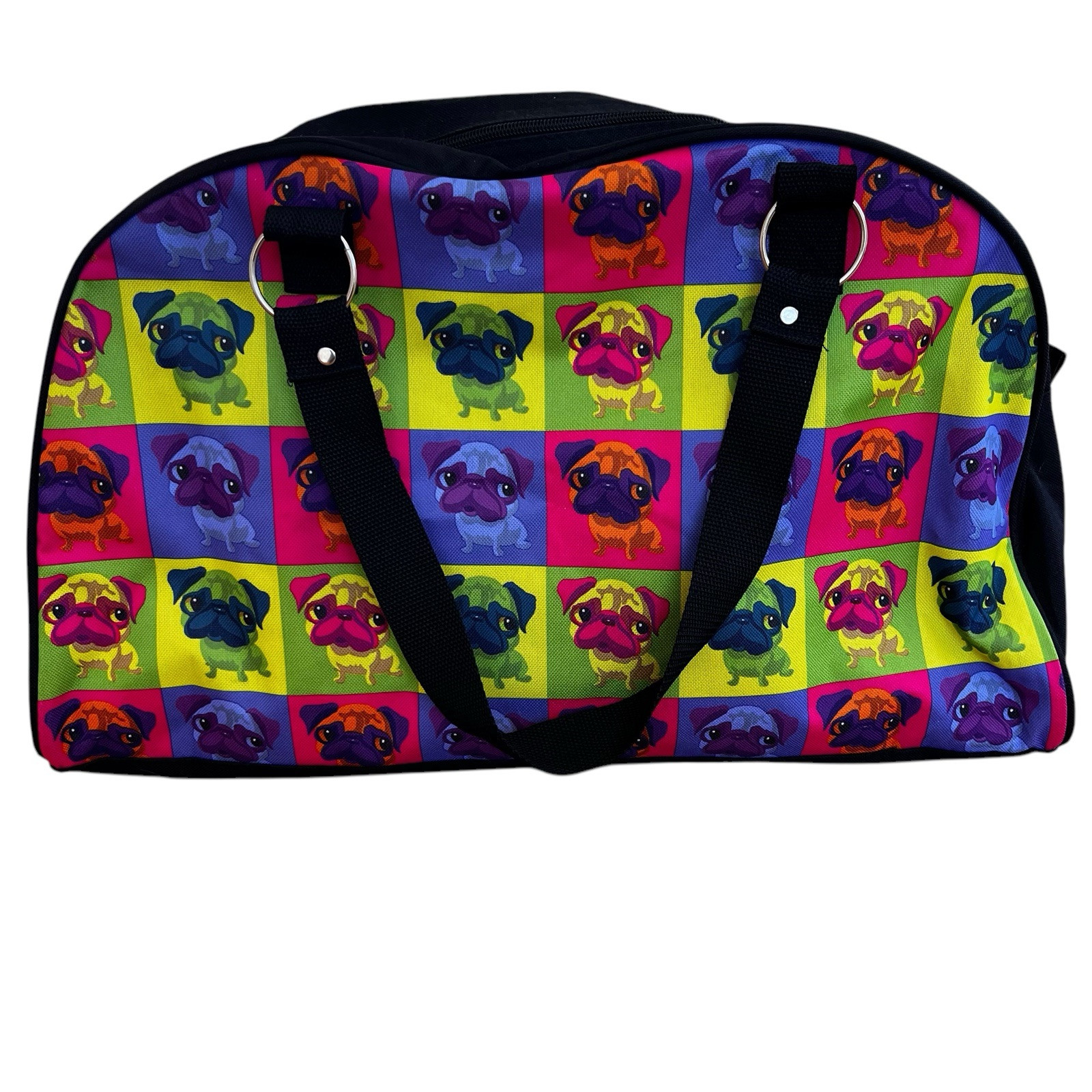 Pug Warhol Style Tote Bag Pop Art Pug Dog Graphic 19″ x 1 1″ x 5″ Double Handle