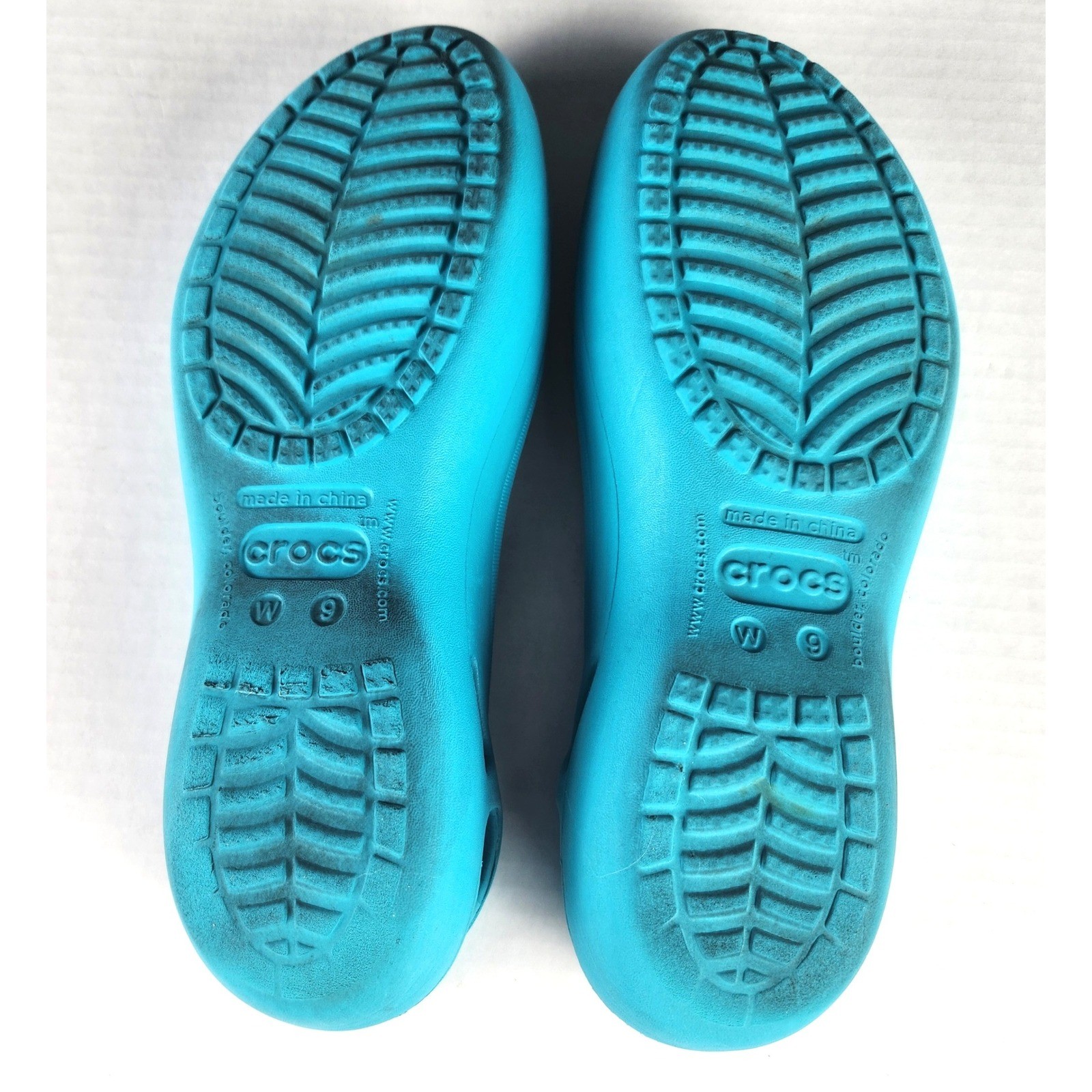 Crocs Kadee Ballet Flats Turquoise Blue Croslite Comfort Shoes Womens Size 9