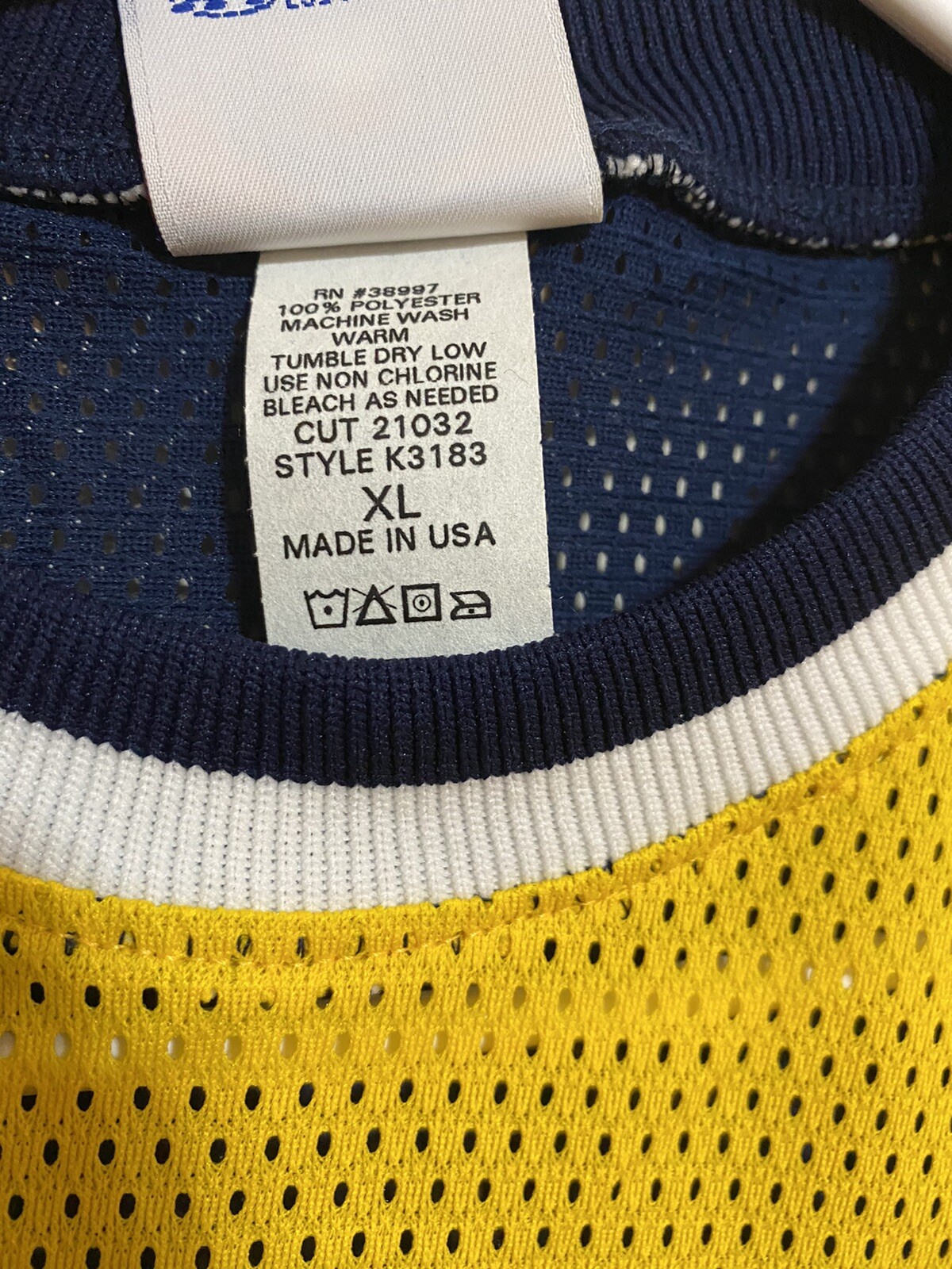 Vintage Converse All-Star Mesh Jersey Navy Yellow New with Tags *See Details*