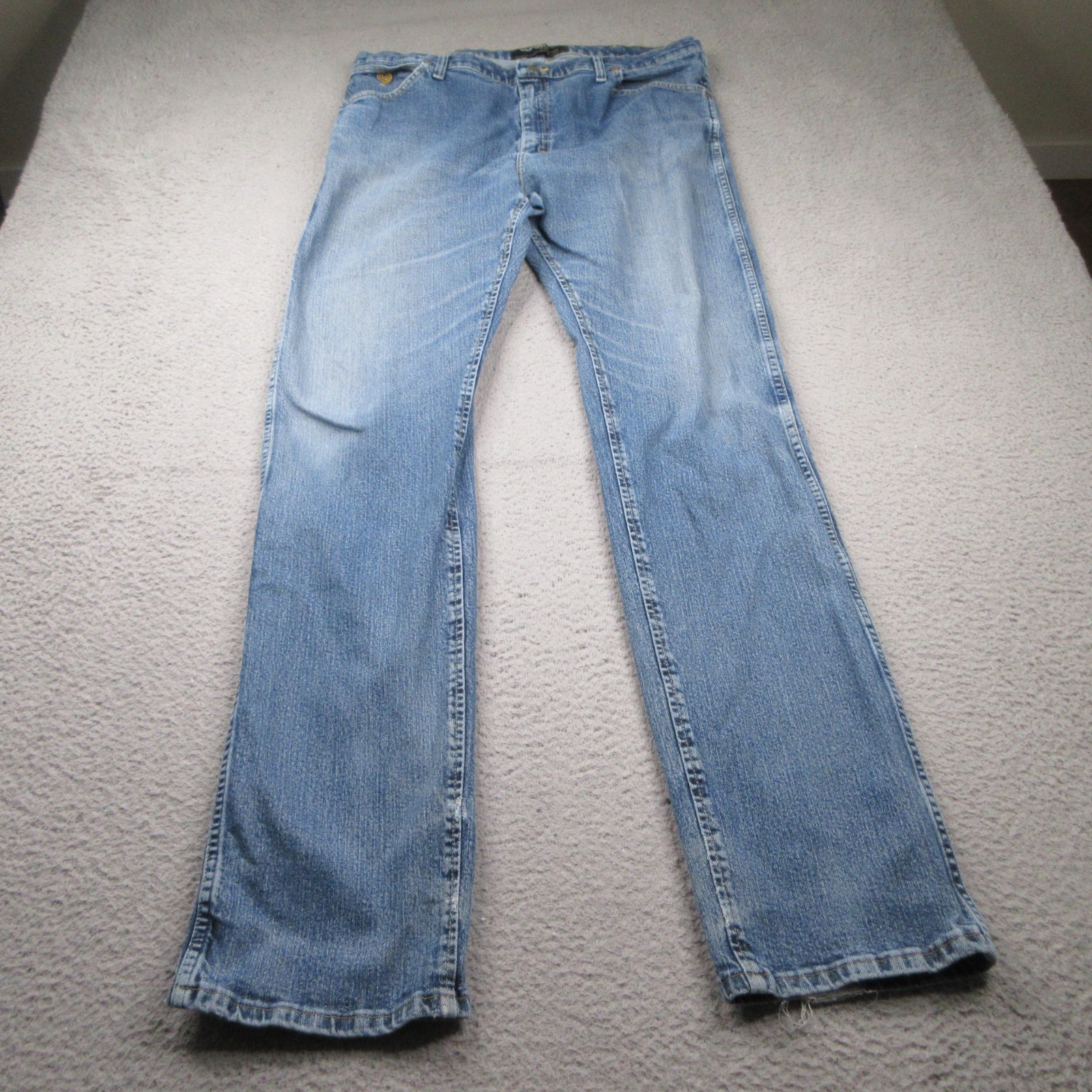 Wrangler George Strait Jeans Mens 36×35 Blue Cowboy Cut Denim Western 47MGSDA