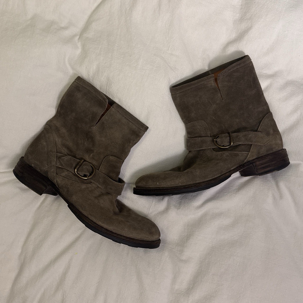 Brown Fiorentini + Baker Suede Ankle Boots Men’s Size 8 1/2