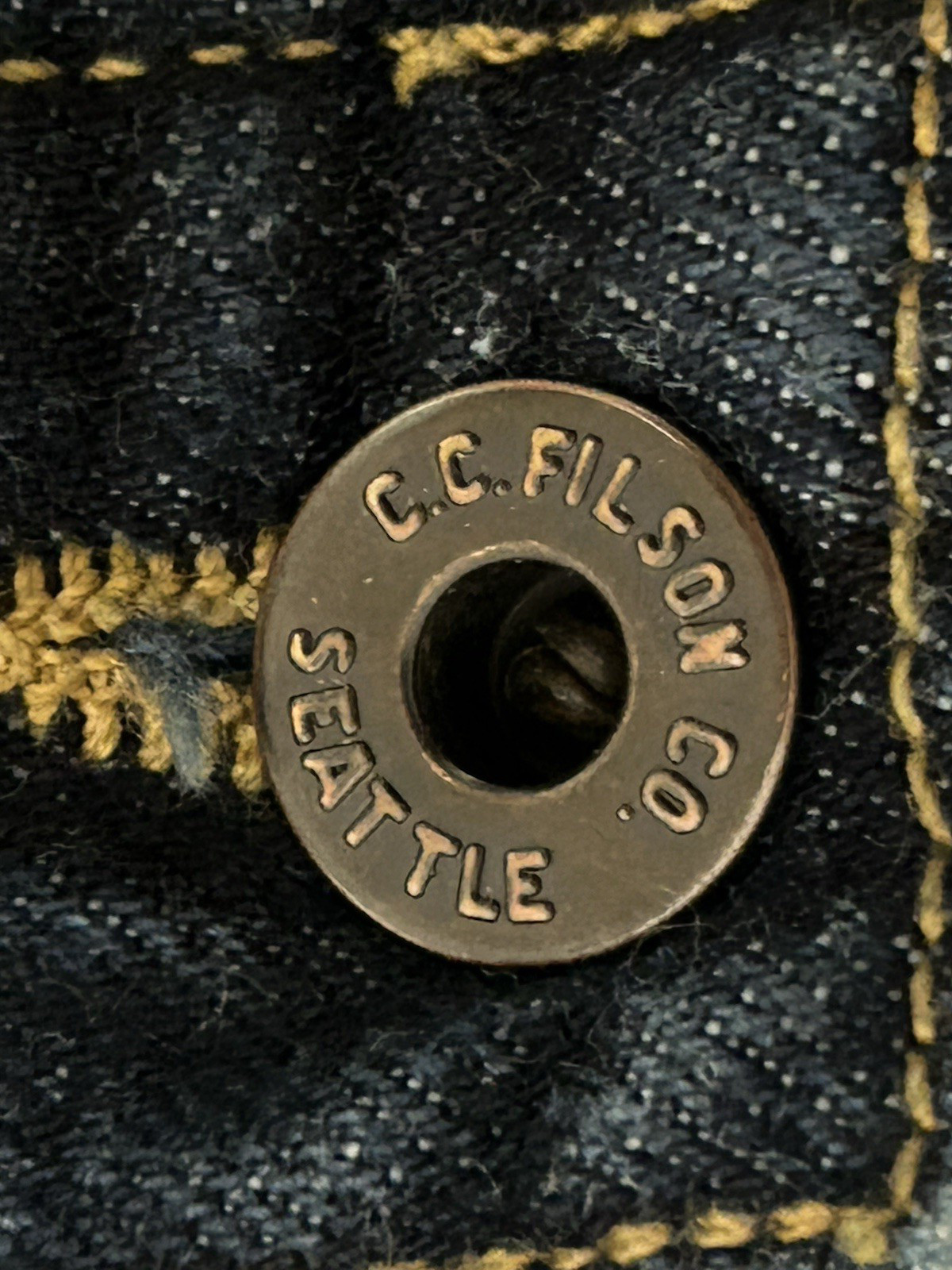 C.C. FILSON BullBuck Double-Front Jeans 33 Indigo Workwear 20172099 USA🇺🇸MADE