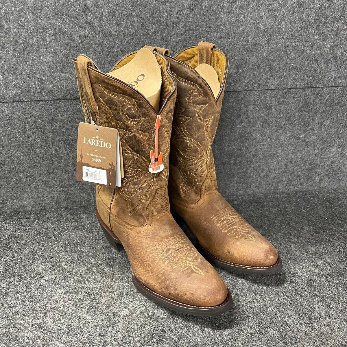 LAREDO Maddie Round Toe Western Boot Women’s Size 10 W Tan Distressed