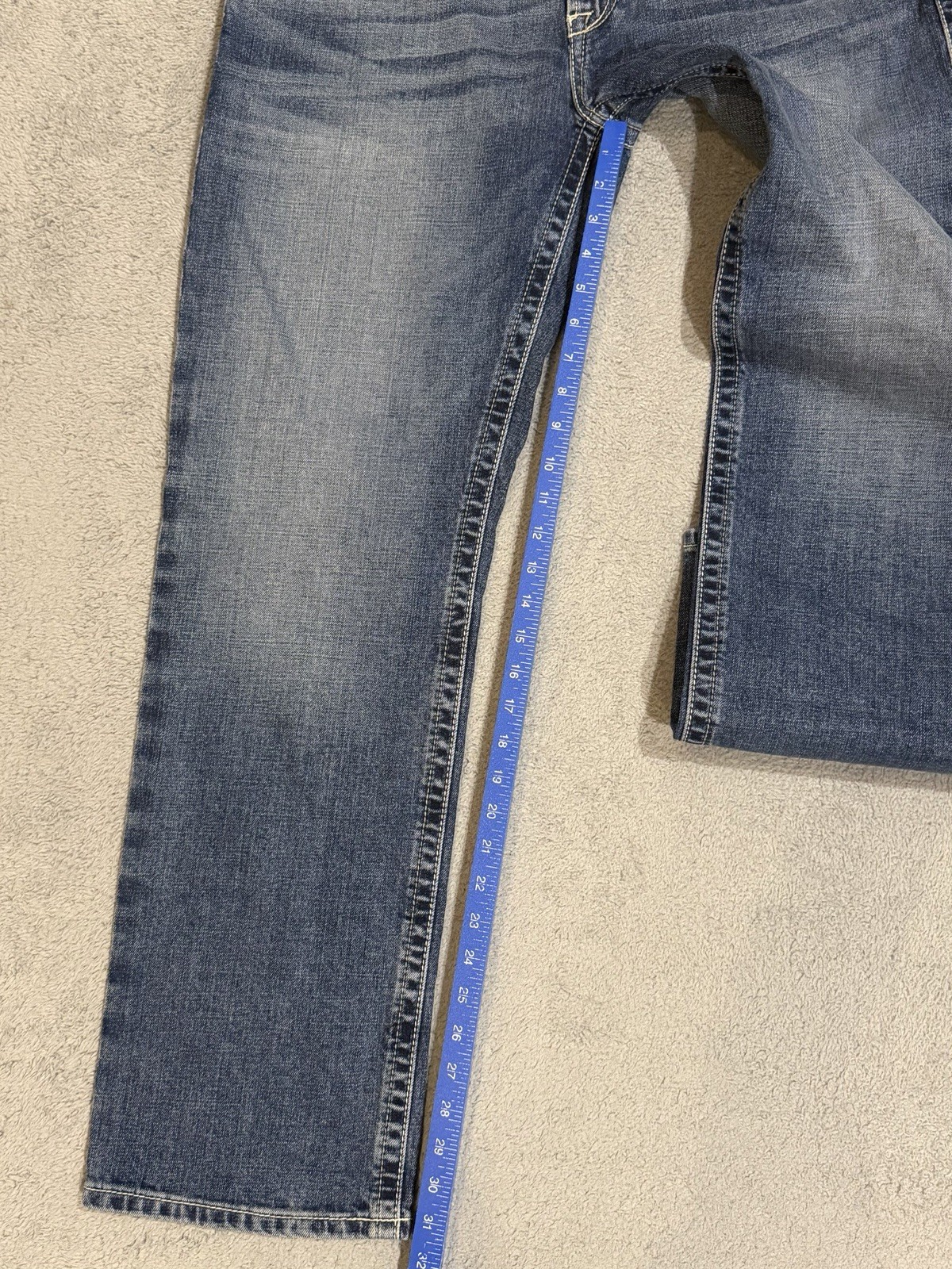Ariat M2 34×32 Western Traditional Relaxed Boot Cut Whiskered Stone Wash Denim