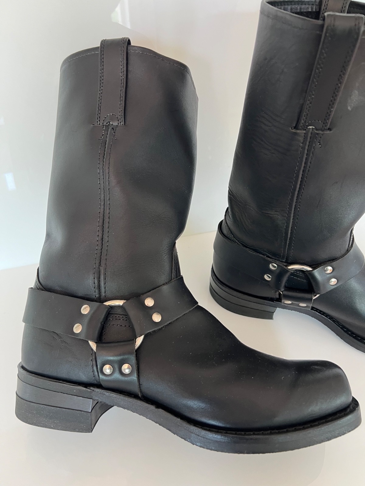 Frye Mens Black Harness 12R Motorcycle Boot Black Size 11 M