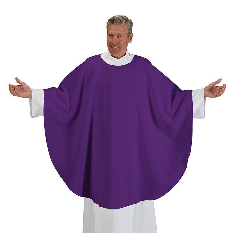 Plain Everyday Use Chasuble With Stole Church Vestment Sets for Mass 47 In