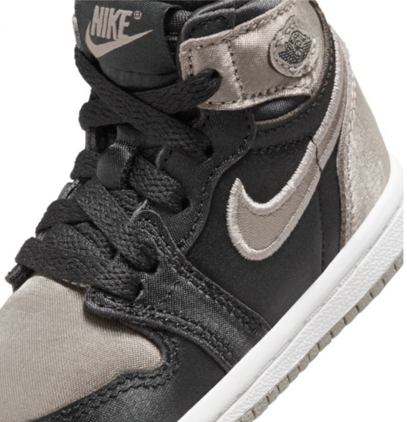 Nike TD Air Jordan 1 Retro High OG Satin Shadow Black/Grey FD5305-010 i