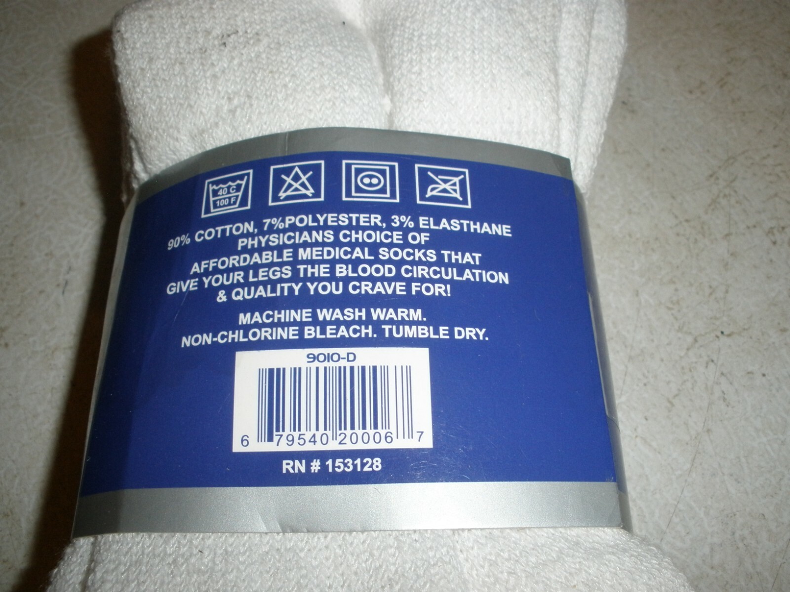 NEW Debra Weitzner DW Loose Fit Top Diabetic Socks 3 Pair Size 13-15 White