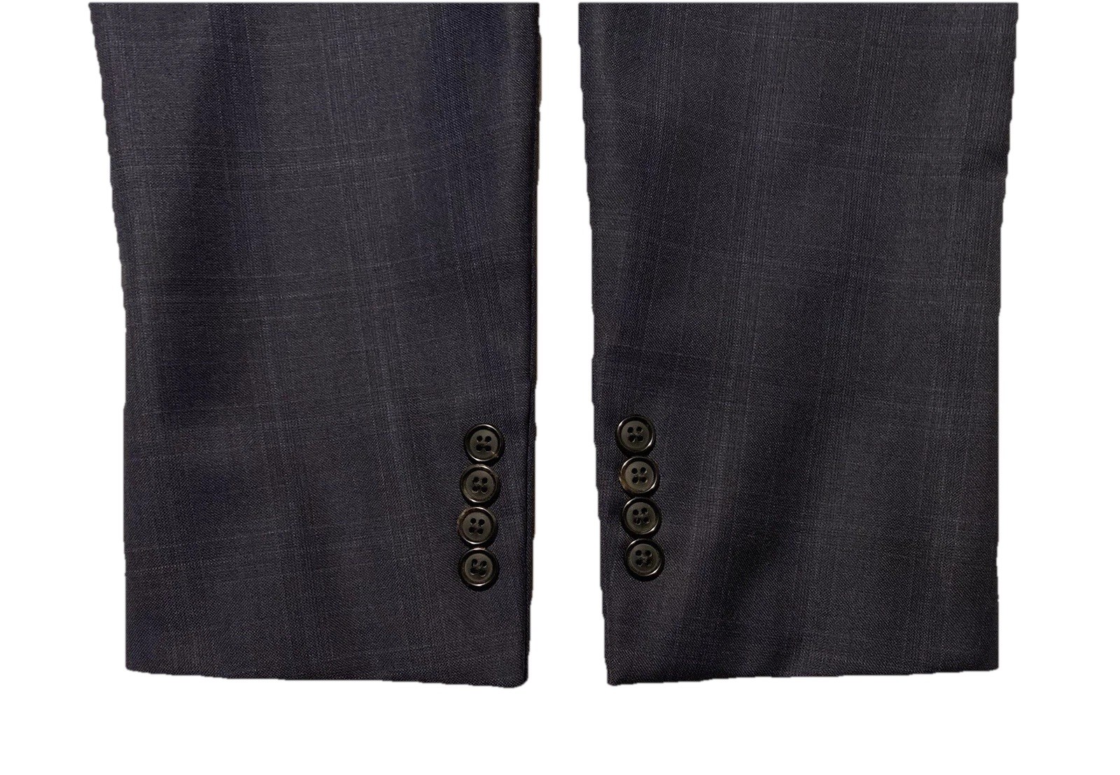 Hickey Freeman Beacon 2-Piece Men Suit Plaid Worsted Wool Size 42L-35 Made USA