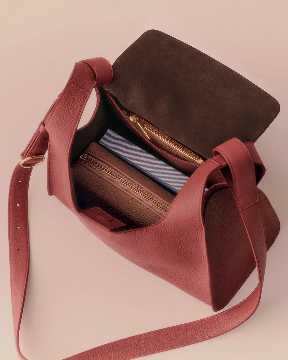 $430 Dark Terracotta Double Loop Bag