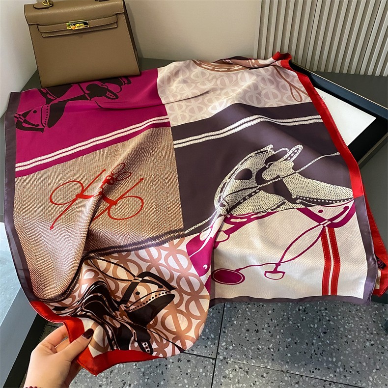 New Authentic Chinese Style Long Scarf Shawl Scarves Wrap Silk Print Wrap Scarf