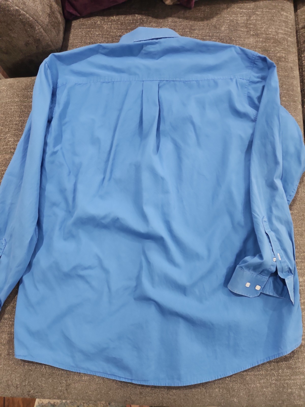 Cinch Men’s Long Sleeve Blue Solid Western Button Down Shirt