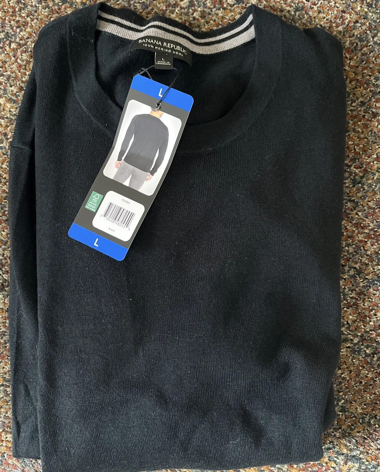 Banana Republic Men’s Merino Wool Crew Neck Sweater