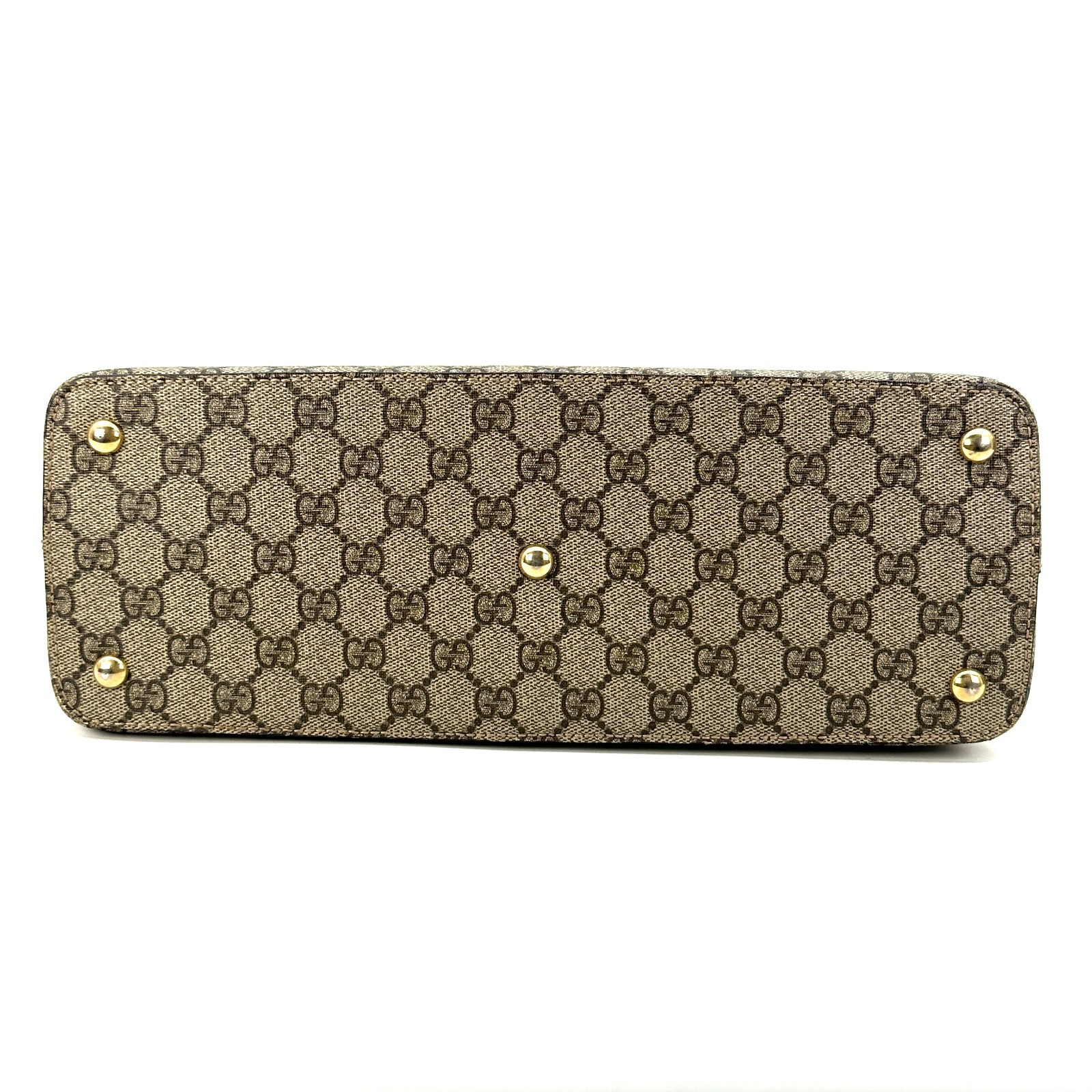 Gucci GG Supreme Monogram 2 Way Purse Bag Tote Pink