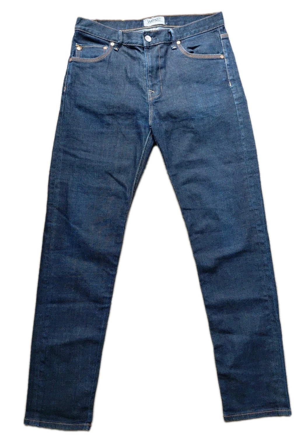 WESC Mens Eddy Jeans 31 Waist 32 Leg Slim Fit Blue Denim Excellent Condition