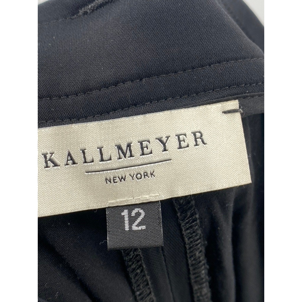 KALLMEYER NEW YORK Women’s Black Solid Wide-Leg Regular-Fit Pants SZ 12