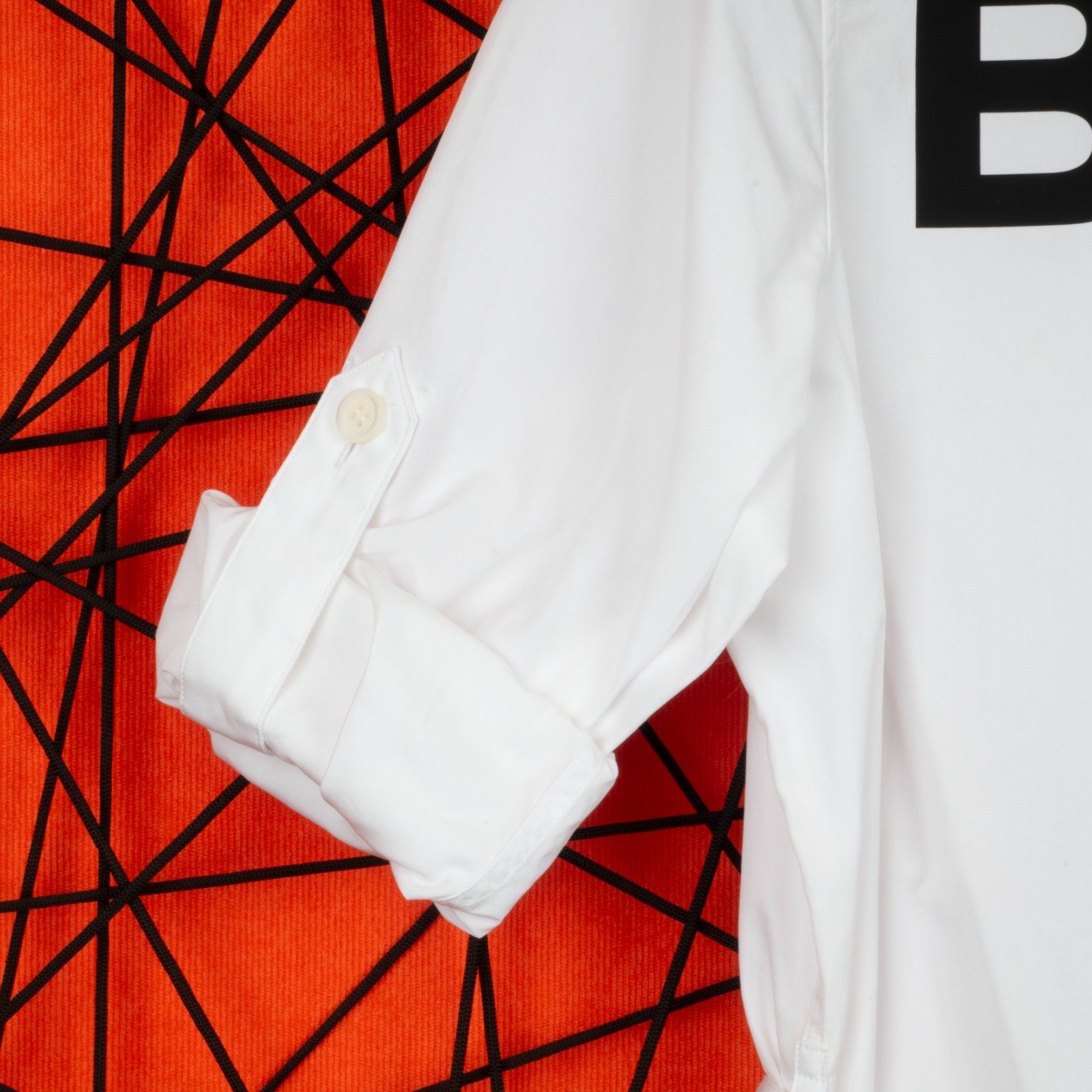 BURBERRY Horseferry Print Cotton Shirt Dress White Belted Logo UK 8 US 6 IT 40
