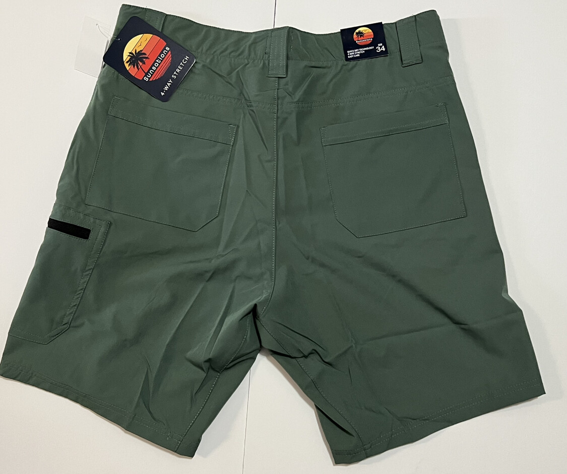 Trunks Multi Functional Cargo Short Quick Dry Technology Easy Care Size 34