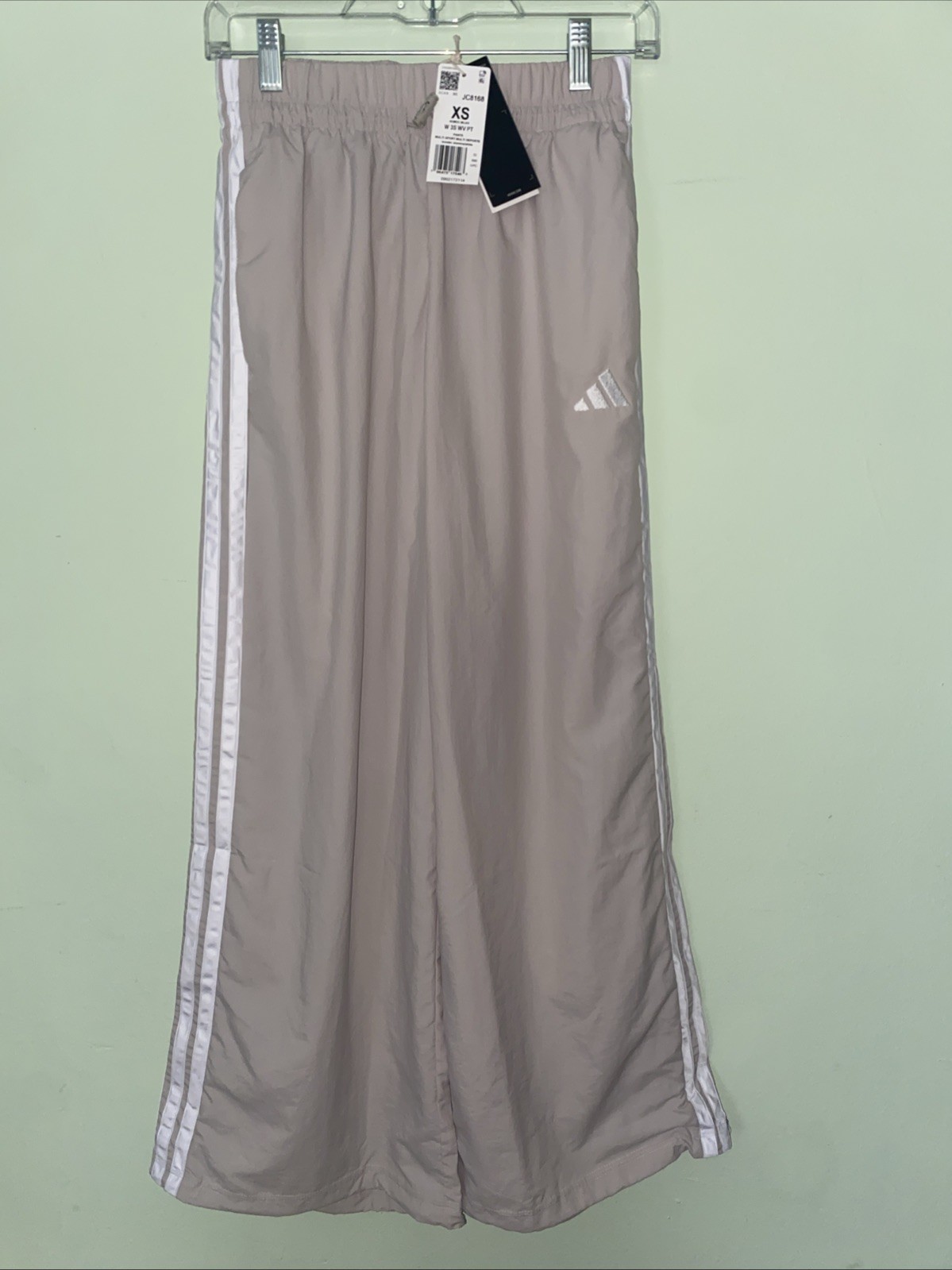 adidas Essentials 3-Stripes Lifestyle Woven Parachute Pants Wonder/Alumina XS