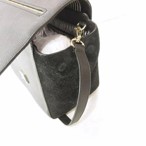 Used Kate Spade 2WAY Flap Shoulder Bag Side Suede PXRU5844 Black Vector Secondha