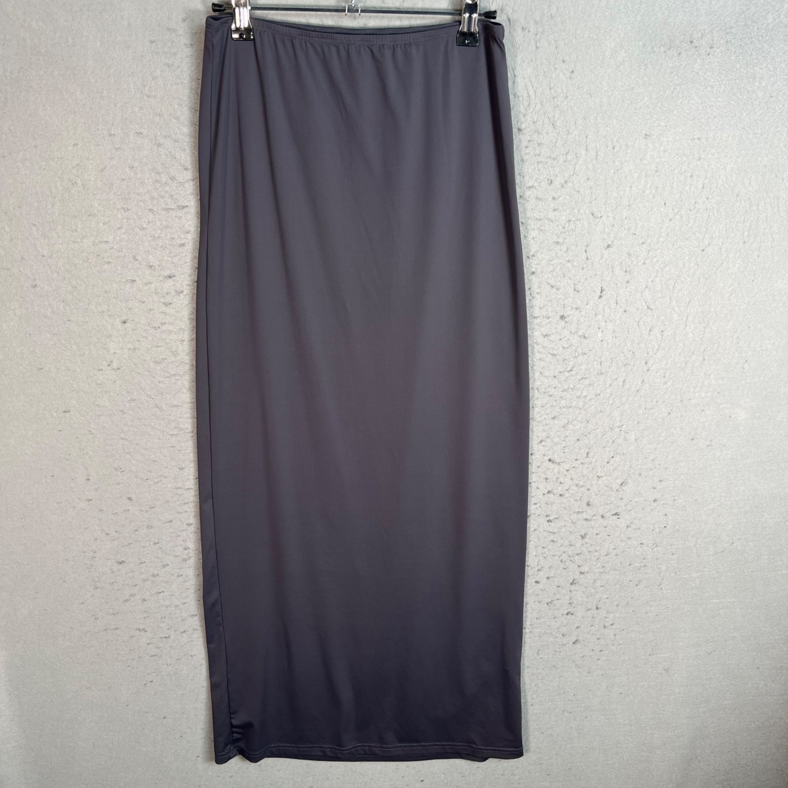 Princess Polly Dark Gray Maxi Skirt Womens Size 4 Recycled Nylon & Elastane