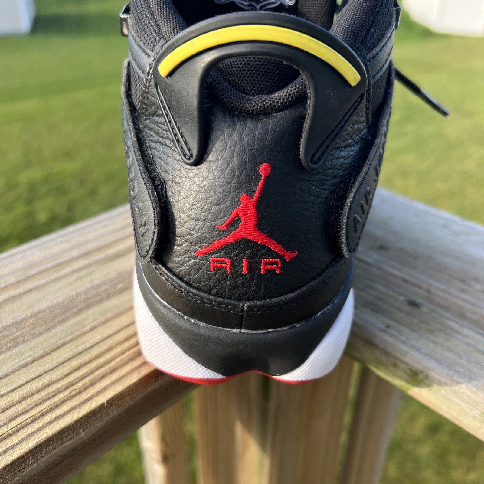 Air Jordan 6 Rings Shoes Black Red White 322992-063 Mens Size 10.5 No Box