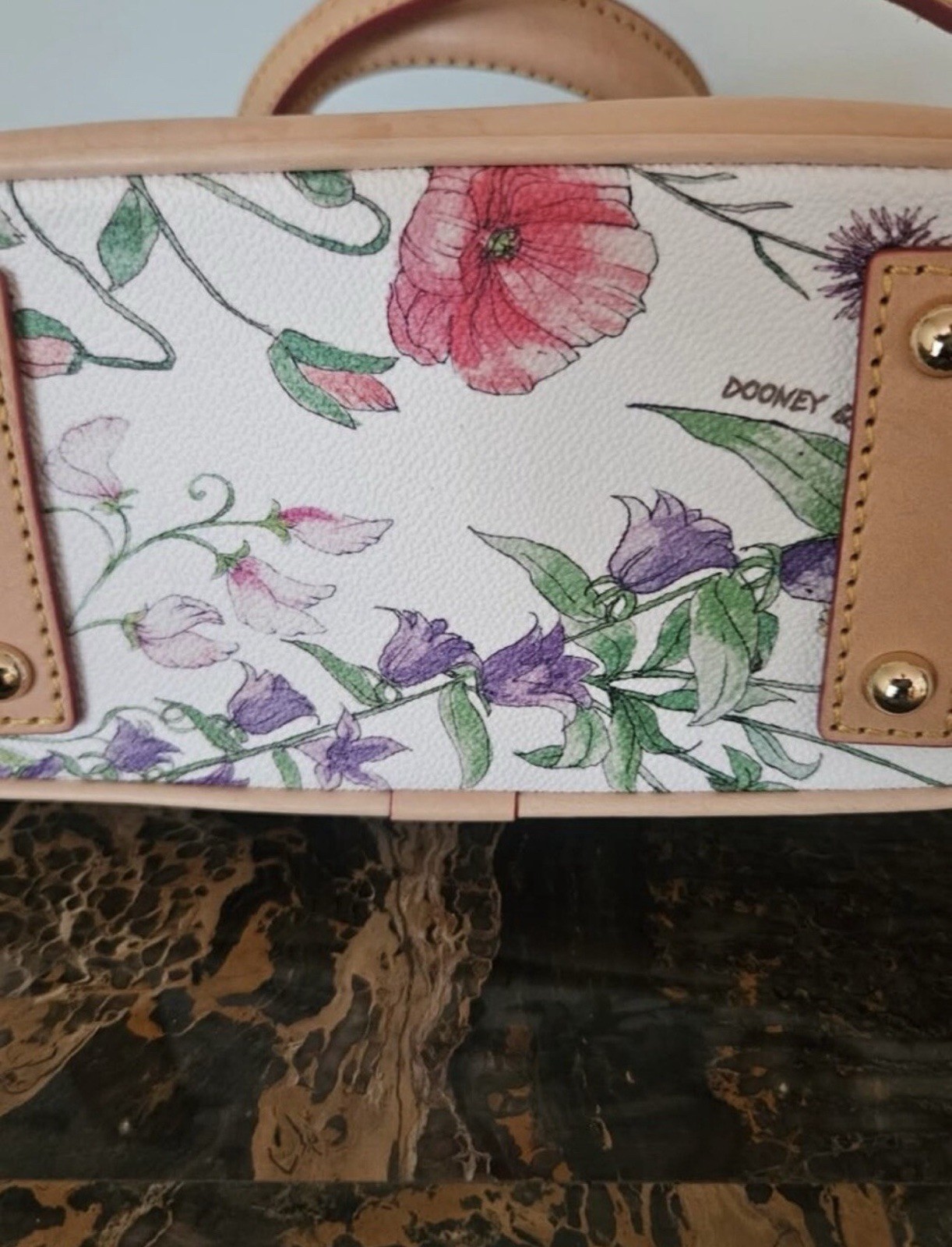 Dooney & Bourke Botanical Small Domed Zip Satchel Top Handle Crossbody Bag