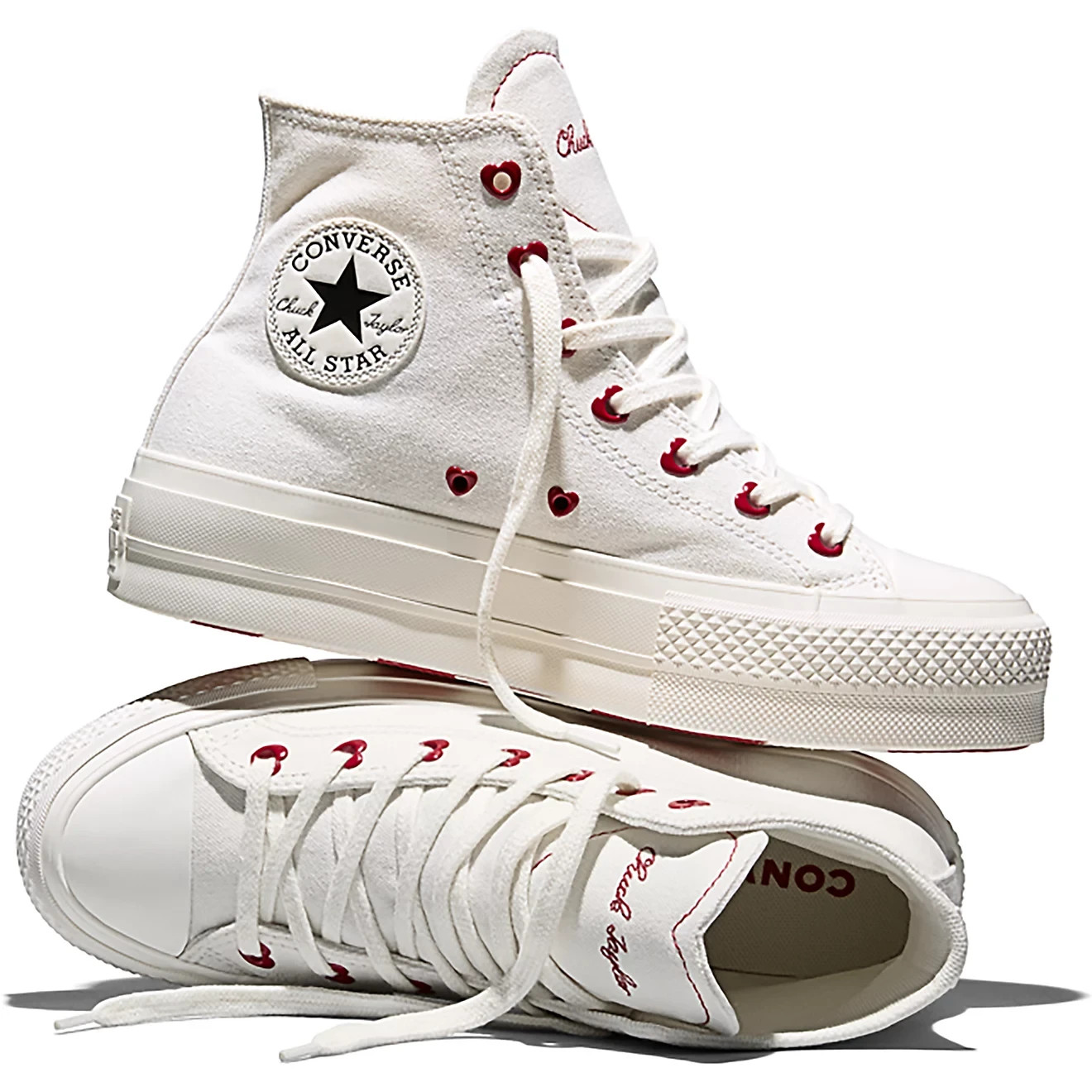 Converse CTAS Lift Platform Hi ‘Valentines’ (A19058C) “White/Red” Women’s Shoe