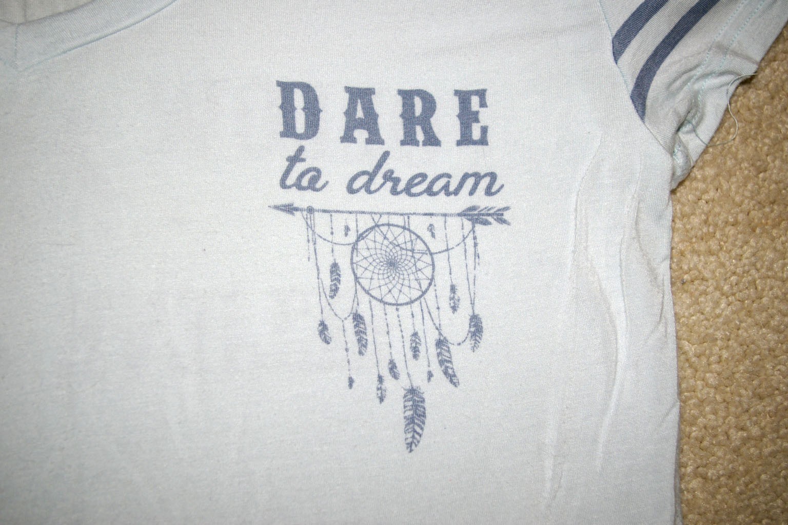 Electric Pink Positive Graphics T-Shirts Juniors M Be Free/Dare to Dream 2-Pc