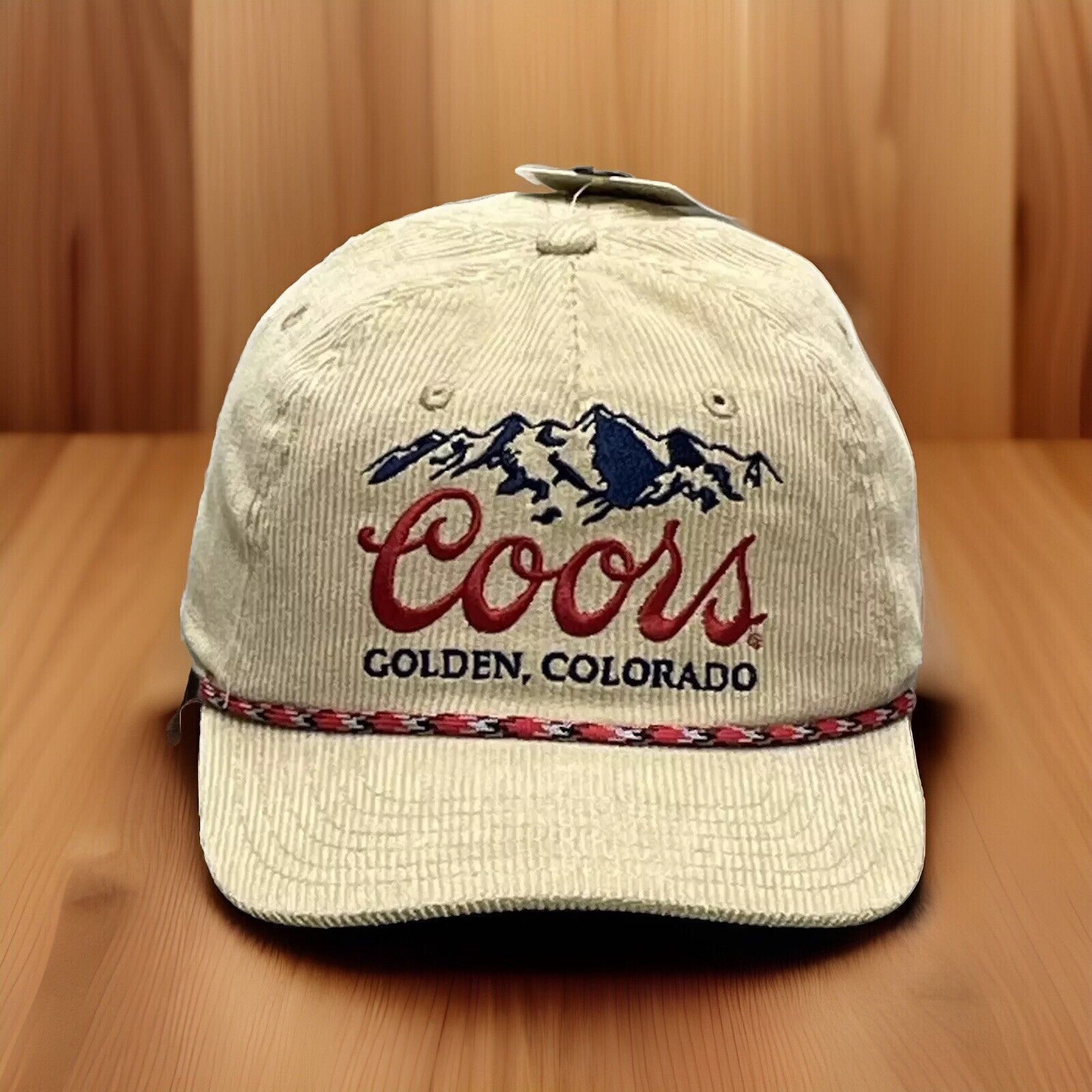 Coors Banquet Corduroy Snapback Hat Vintage Beer Golden Colorado Cap