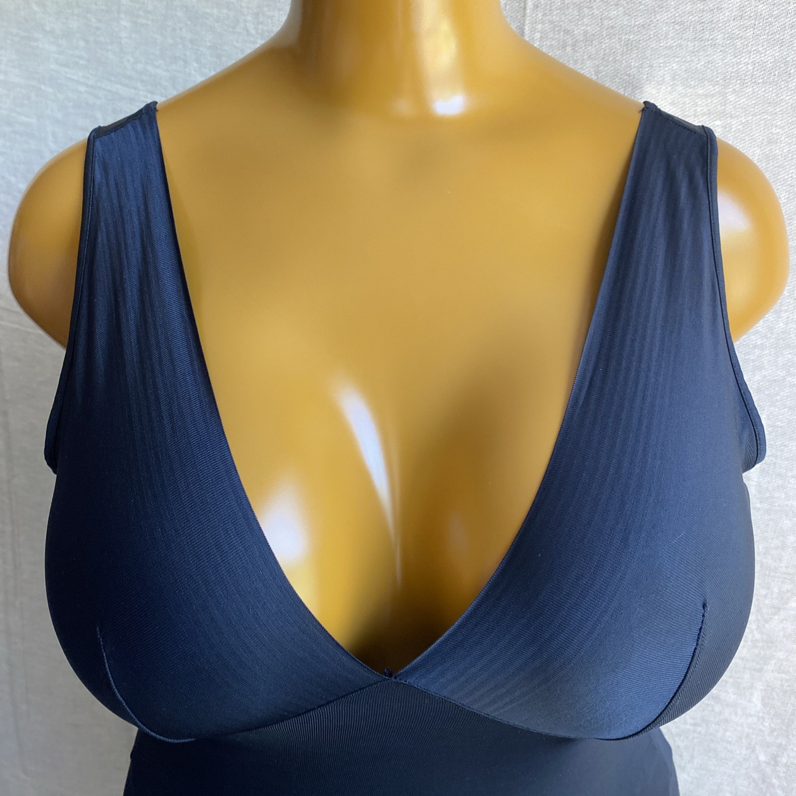 M&S Shape Wear Slip, Black Slippery Satin Nylon, UK 18