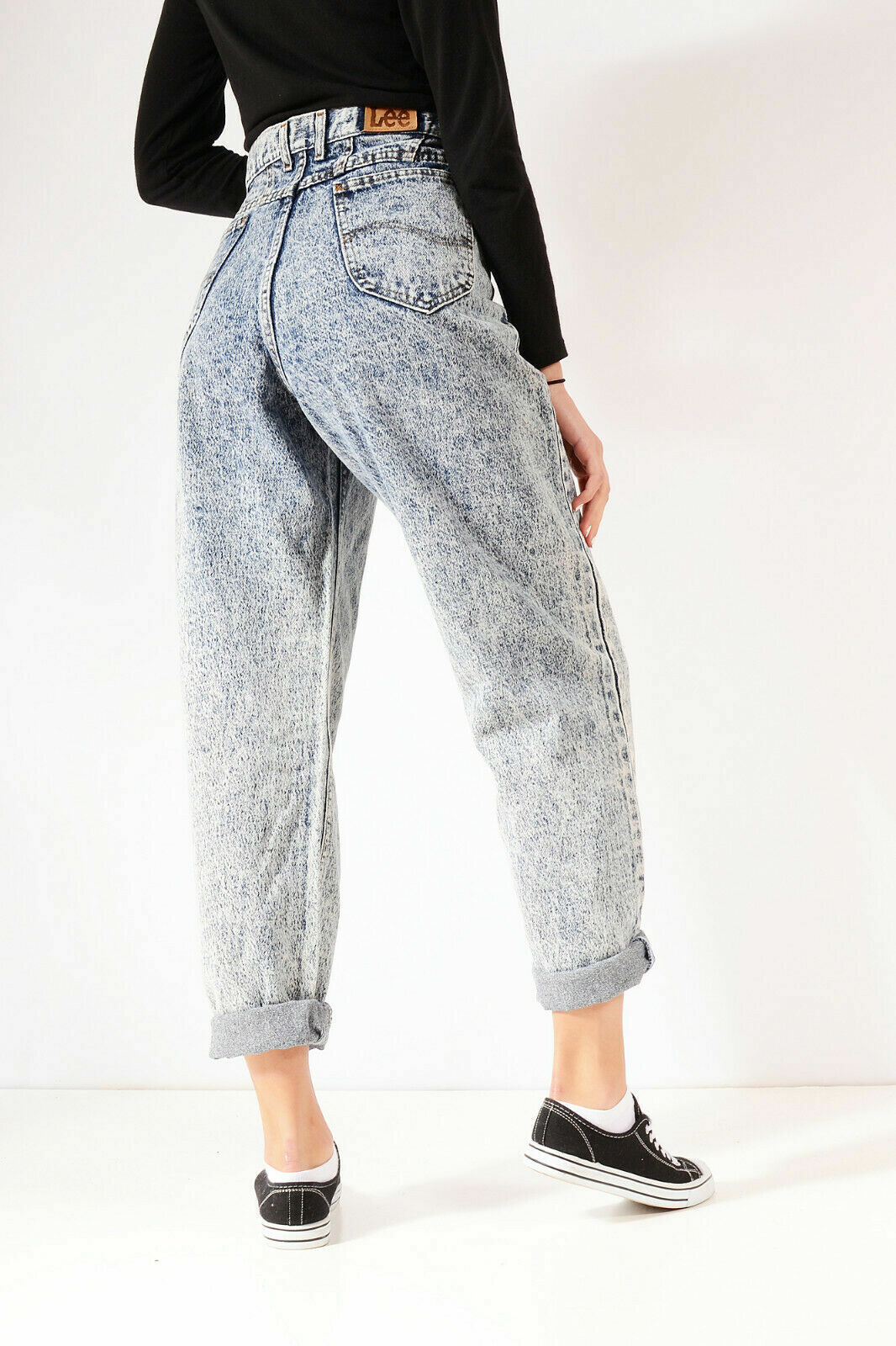 VINTAGE COLOURED LEE HIGH WAISTED WOMENS TAPERED MOM JEANS 26 27 28 29 30 32 34
