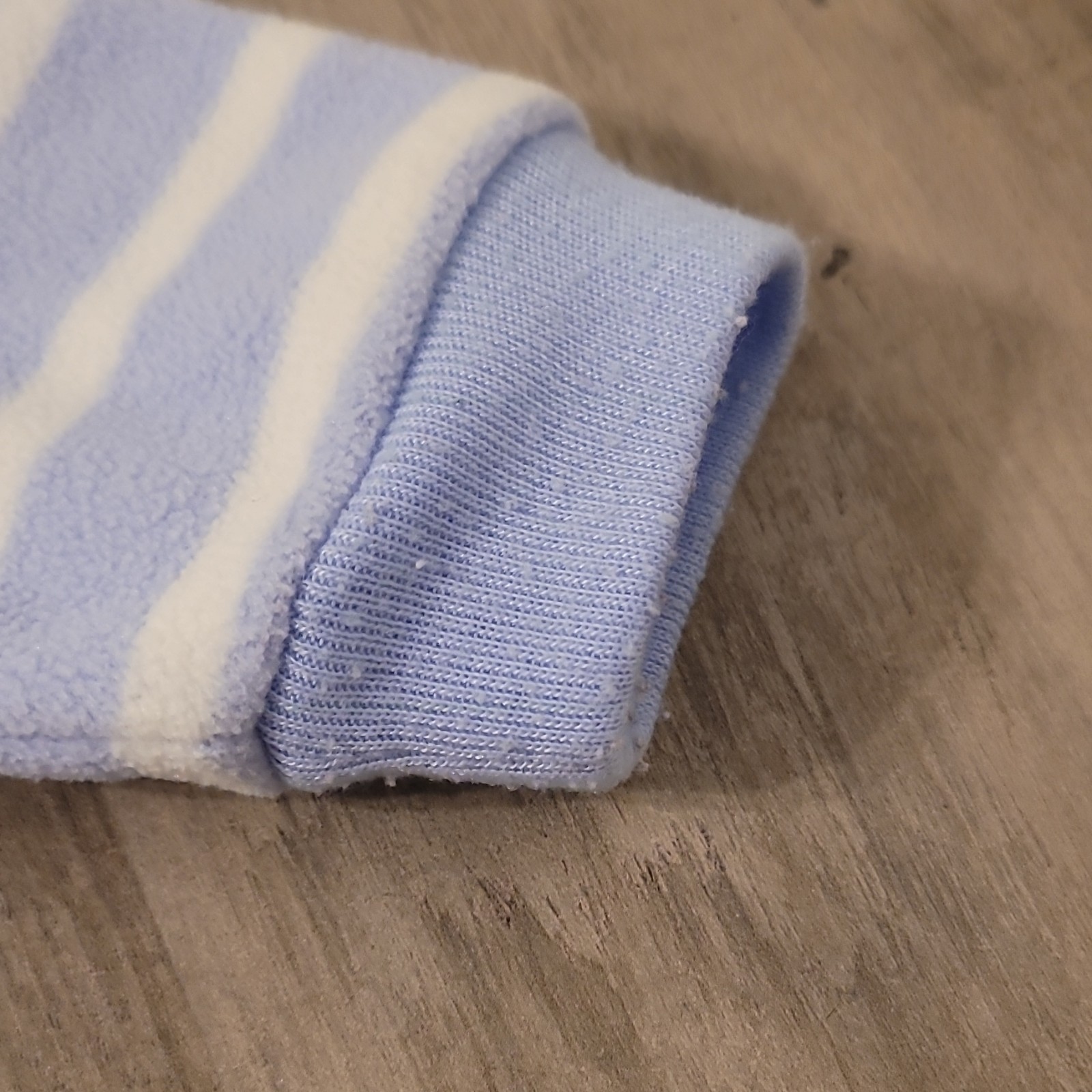 Carter’s NB Footed Fleece Zipper Sleeper Blue/White Stripe Fox – Gender Neutral
