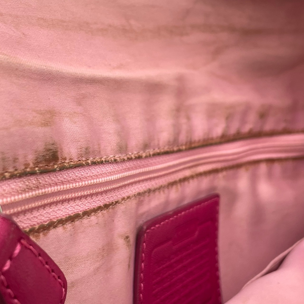 Authentic COACH Optic Signature Leah Tote Bag Patent Leather Red F15190