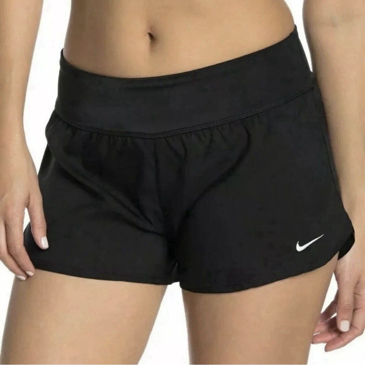 Nike Women’s Solid Boardshort Swim Bottom Black Size XL NESS8202-001