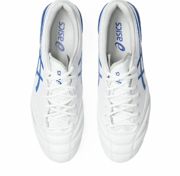 ASICS DS LIGHT X-FLY 6 1101A076 102 Soccer Cleats US 5.5-10 White Asics Blue