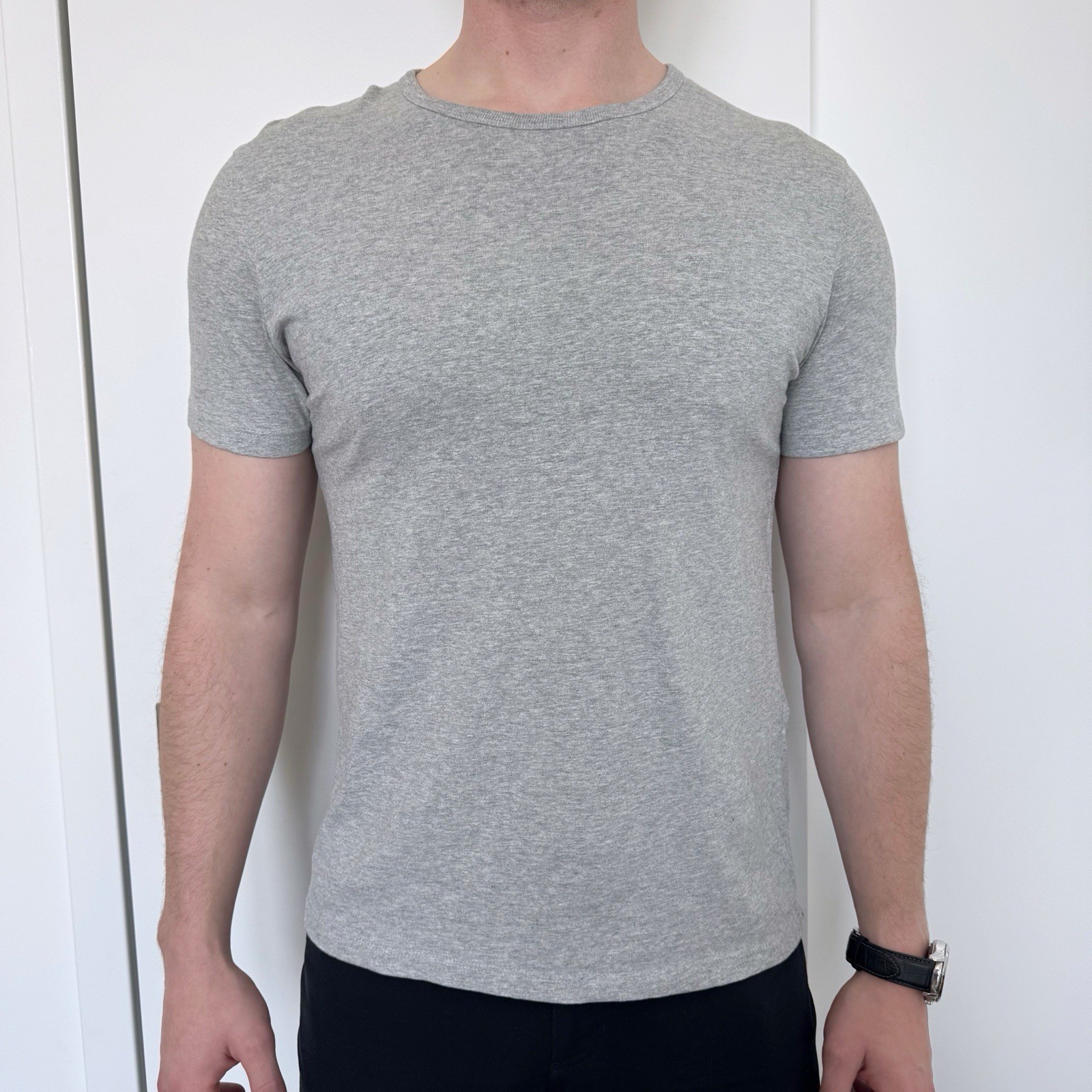 Asket Men’s Gray T-Shirt Minimalist Preppy Basic Neutral 100% Cotton Casual