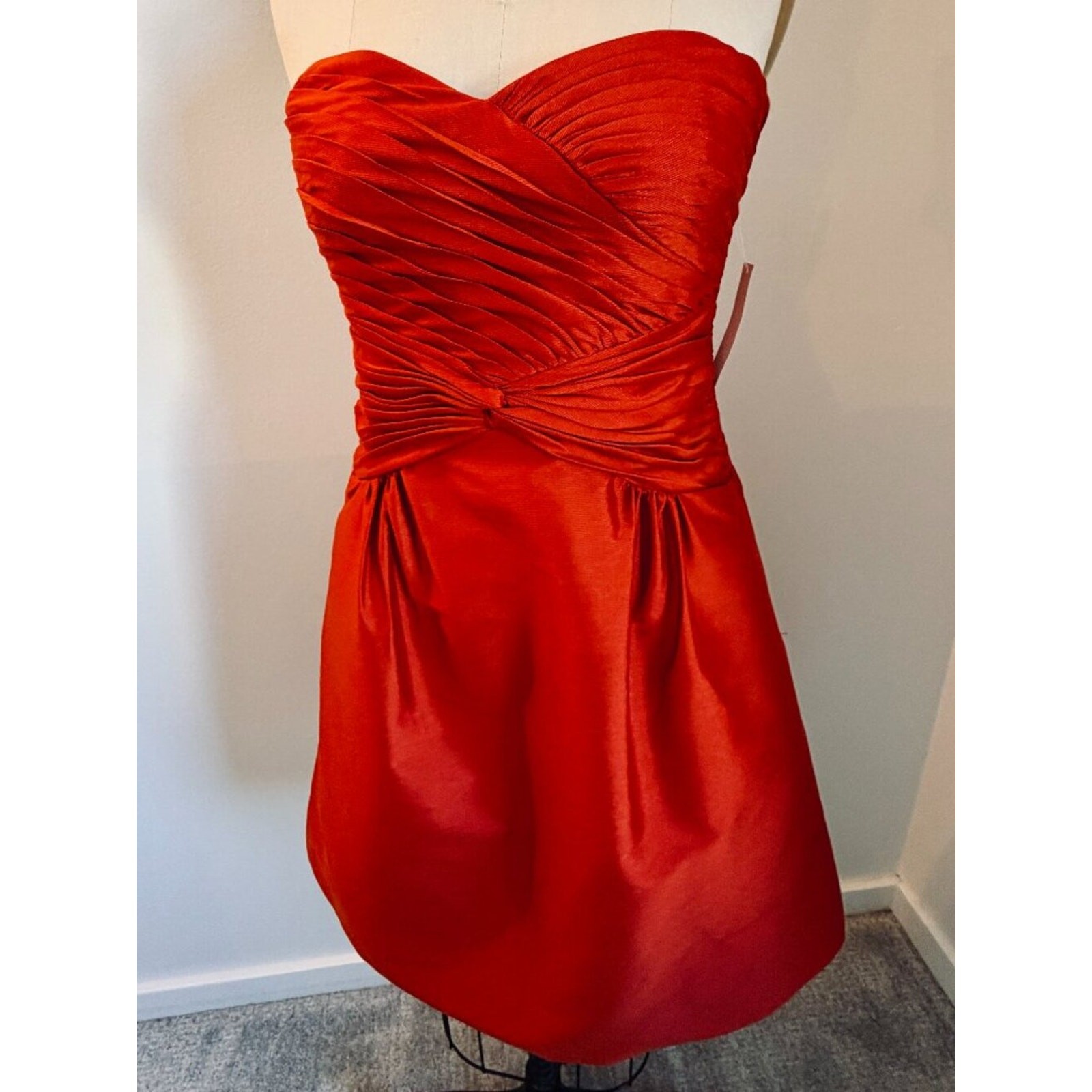 Liliana Sweetheart Neckline Royalcore Fit & Flare Mini Dress Red- 4
