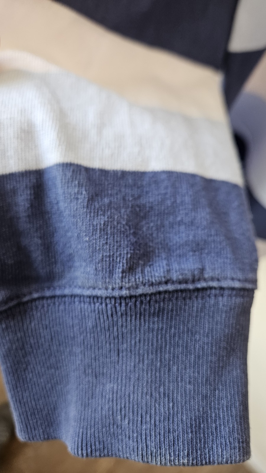 Polo Ralph Lauren Rugby Shirt XL Custom Slim Fit Striped Blue 23×28 Authentic