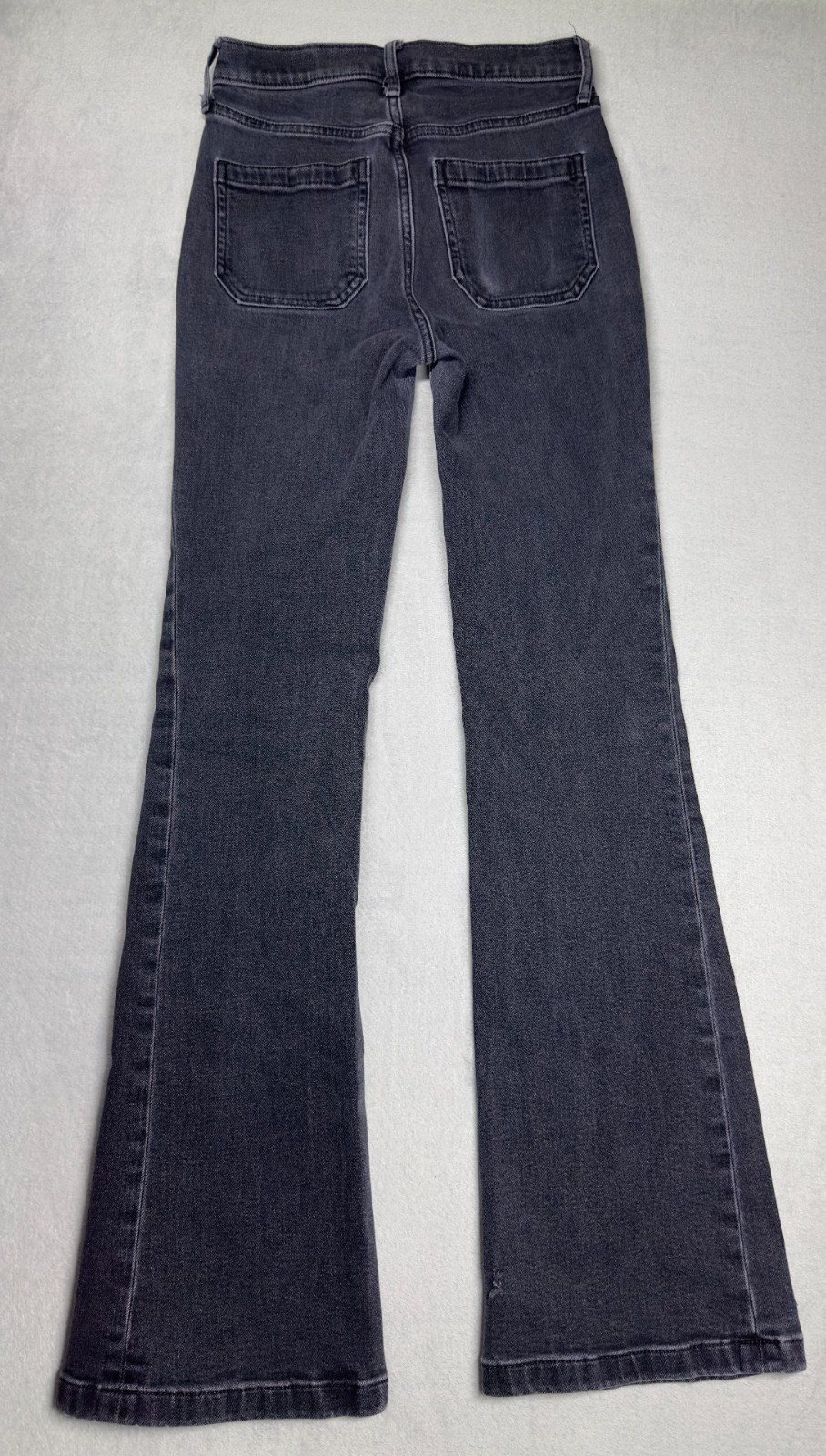Gap Womens Black 70s Flare High Rise Patch Pocket Denim Jeans 24 00R
