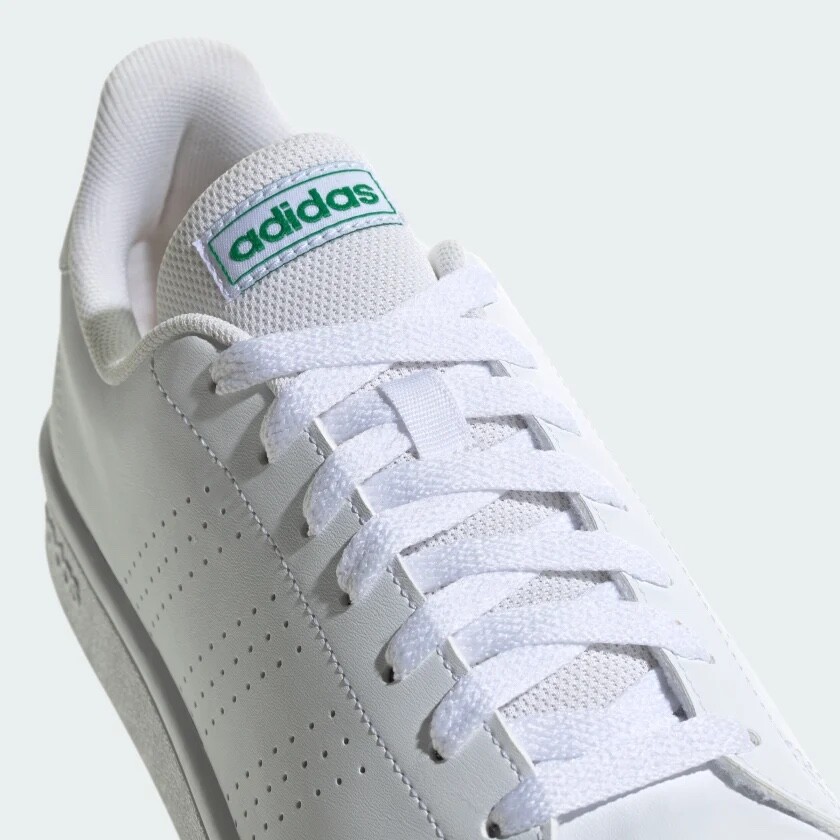 Adidas Advantage Base Sneaker Shoes White w/ Green Mens Size 13 New (GW2063)