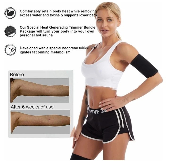 SPRING PARK 1 Pair High Elasticity Neoprene Arm Trimmer Wraps for Slimmer…
