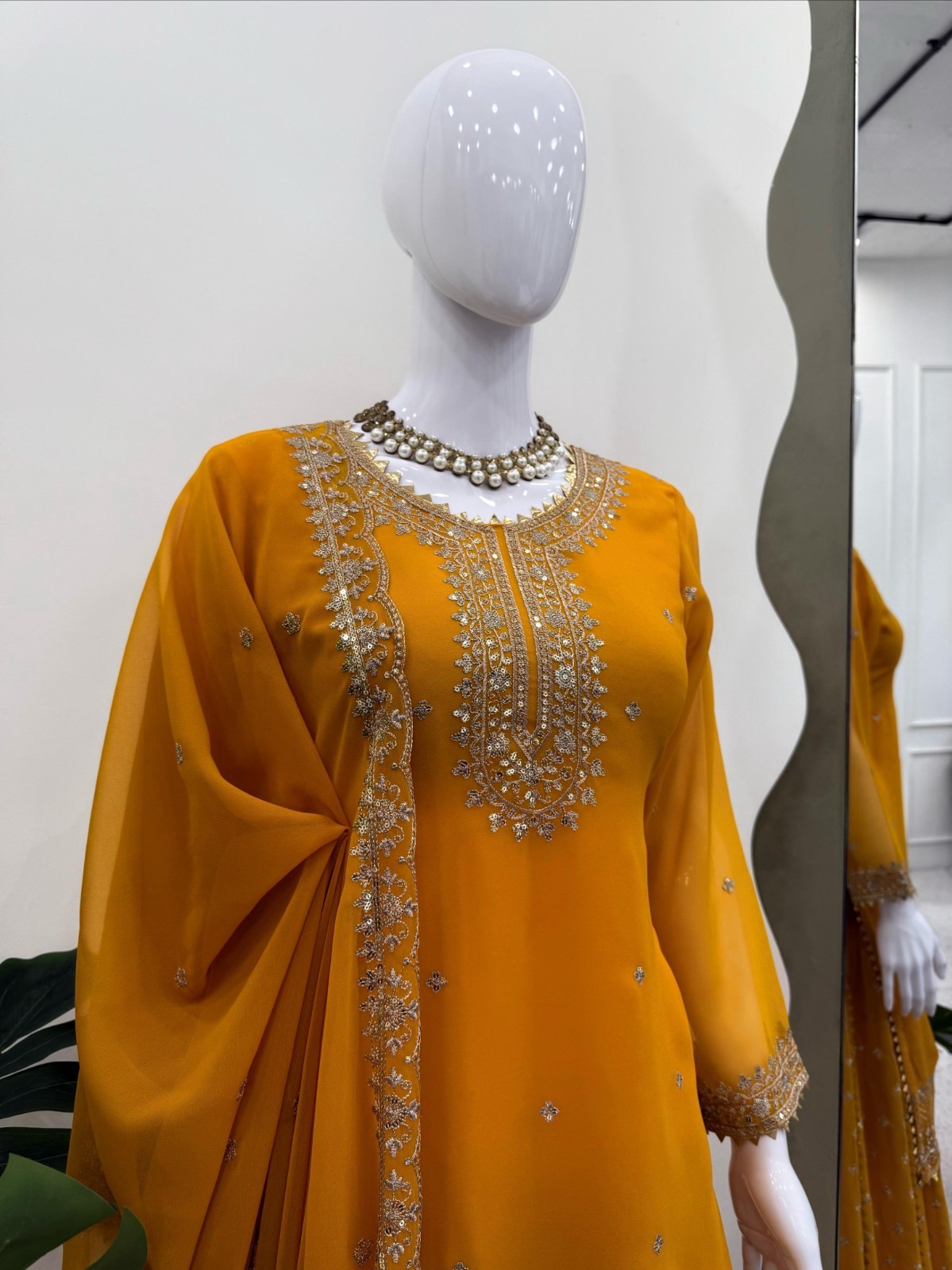 INDIAN SALWAR KAMEEZ PAKISTANI WEDDING PARTY DRESS WEAR BOLLYWOOD SUIT SHARARA