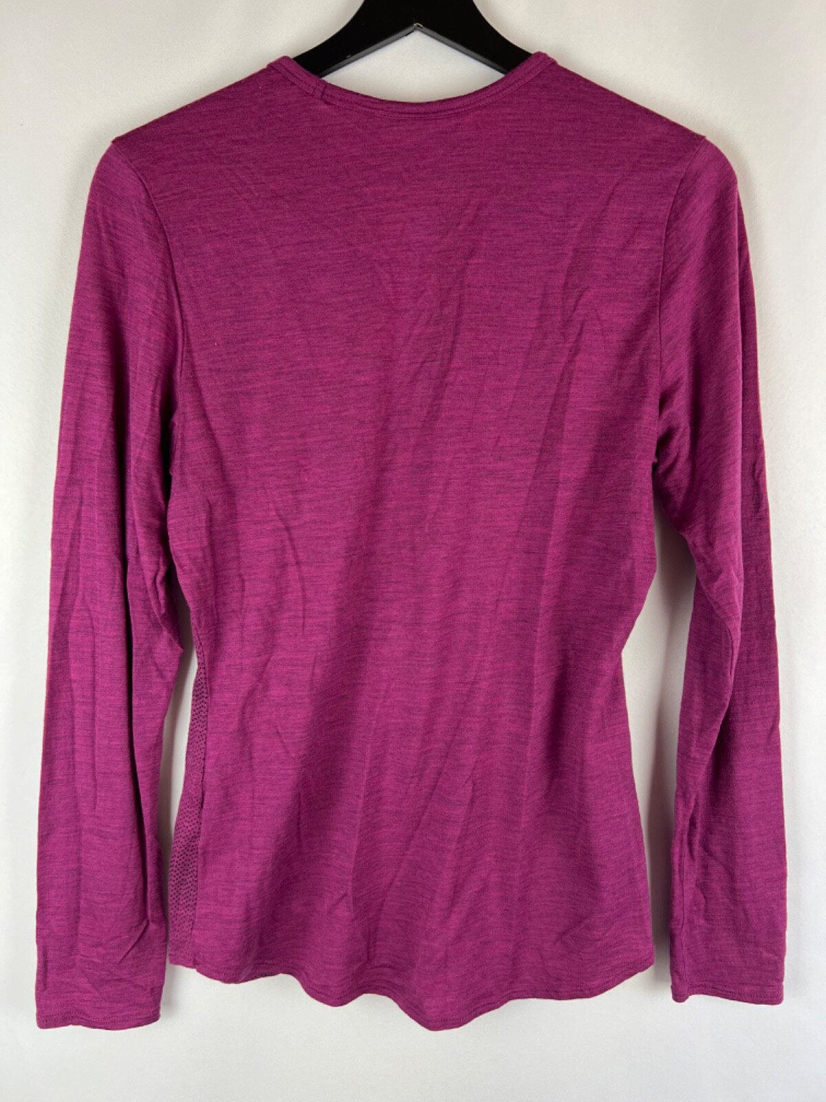 Seg’Ments Women’s Ombre Purple L/S Crew Neck 100% Merino Wool Pullover Small S
