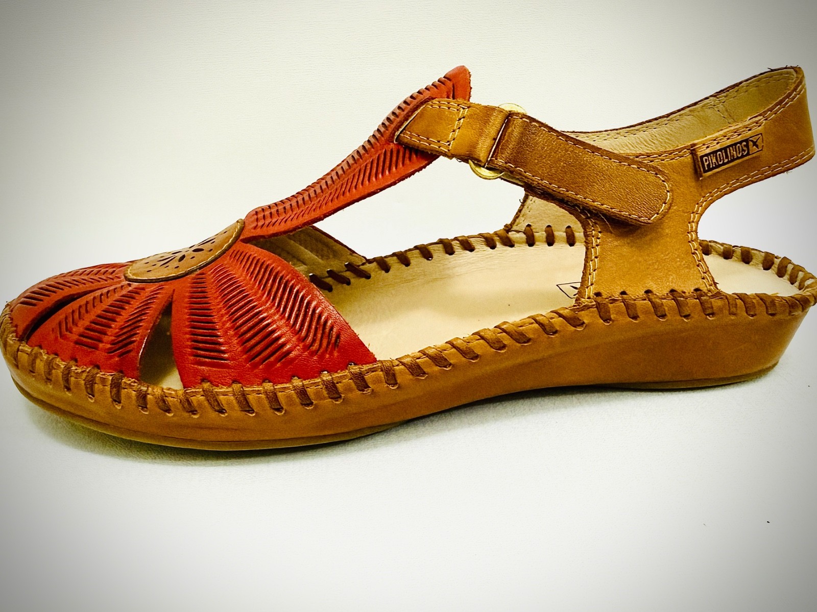 NWOB * Pikolinos Cadaqués Flat Closed Toe Buckle Heel Strap Sandals 39 / 8.5