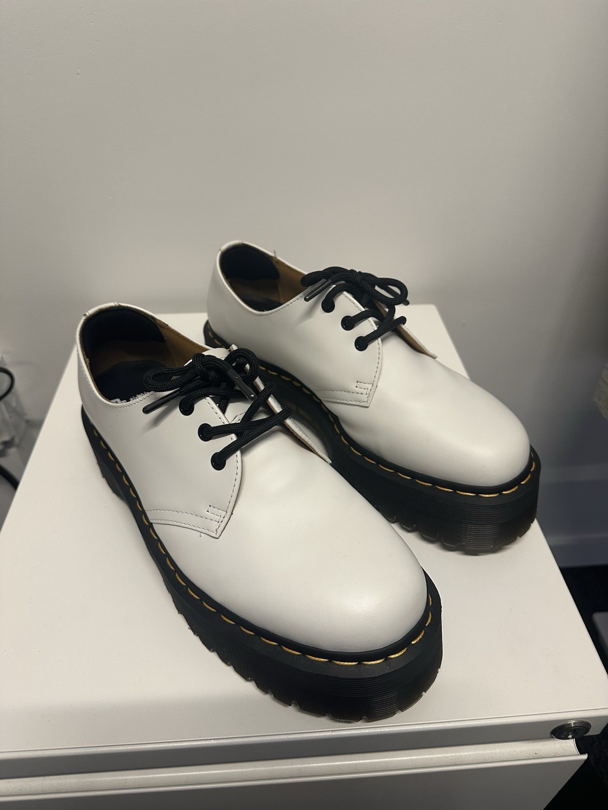 Dr. Martens 1461 White Smooth Leather 3-Eye Oxford Platform Shoes Men’s 11 UK 10